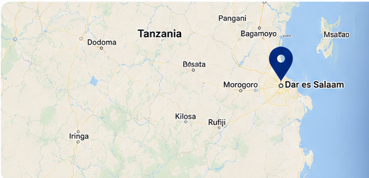 Map of Dar es Salaam, Tanzania