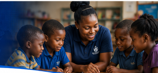 Children reading and learning in classroom